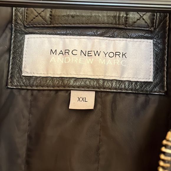 Andrew Marc xxl leather men’s jacket lined pockets outside and inside - Picture 2 of 12